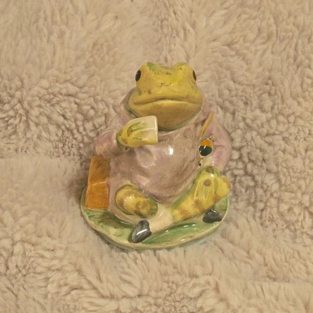 Vintage Rare Beswick England Beatrix Potter Mr. Jeremy Fisher Figurine - Picture 1 of 7